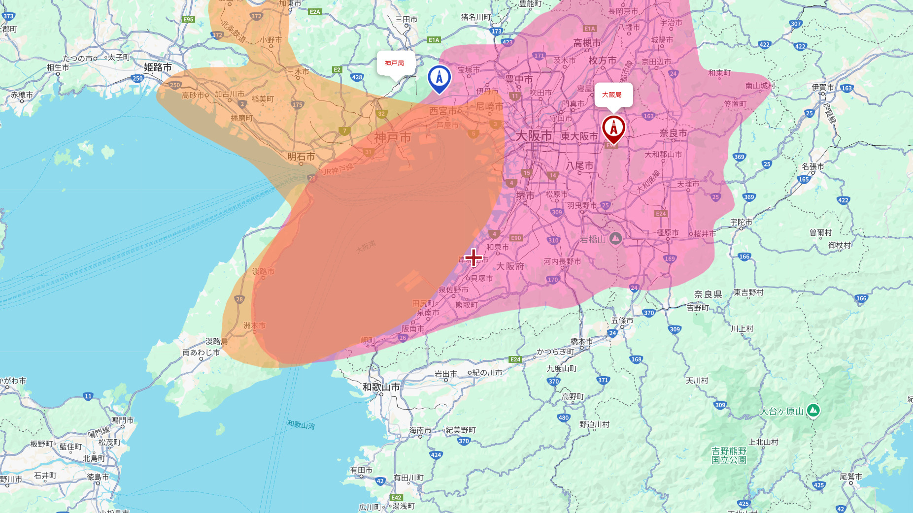 岸和田市の電波事情